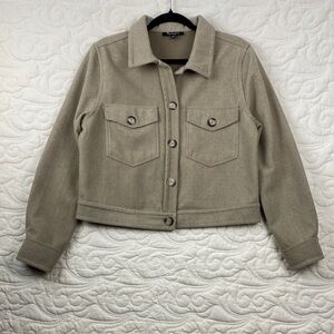 Lily Morgan Tan Button-Up Blazer Size Medium